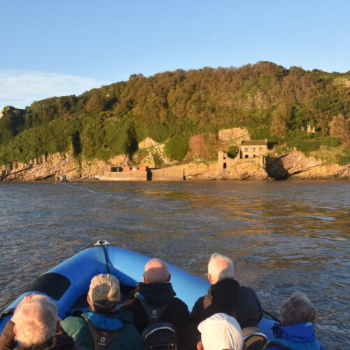 Steep Holm Island viewed from RIB boat